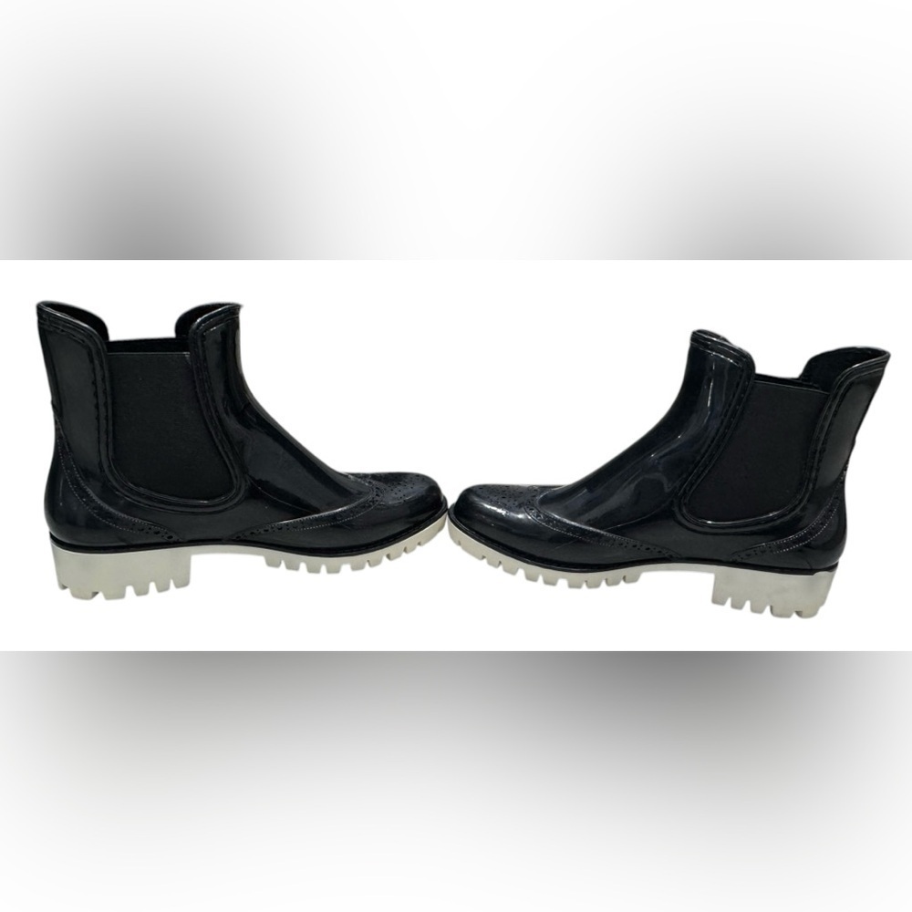 Men’s DAV Leeds Brogue Black & White Patent Leather Ankle Chunky Boots: 40/7-7.5 - Picture 2 of 12